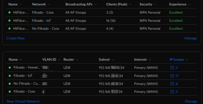 (Up) Available SSIDs - (Bottom) Available VLANs