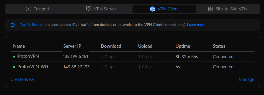 Configurar Proton VPN en un Router UniFi - Túnel creado correctamente